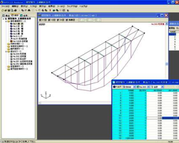橋梁設計ソフト画面の写真です。